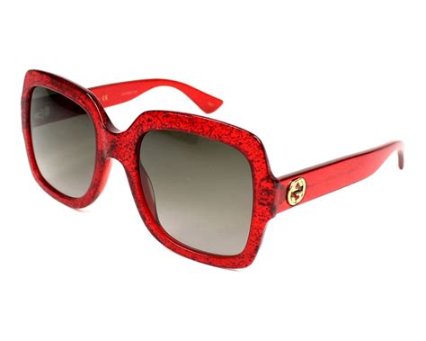 dark red gucci prescription sunglasses sparkly piece on arm|red gucci sunglasses men.